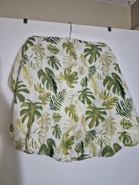 💥 Little Unicorn All-Cotton Muslin Fitted Crib Sheet- Palm Leaf Tropical D6